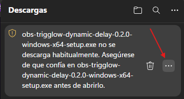 Downloads menu